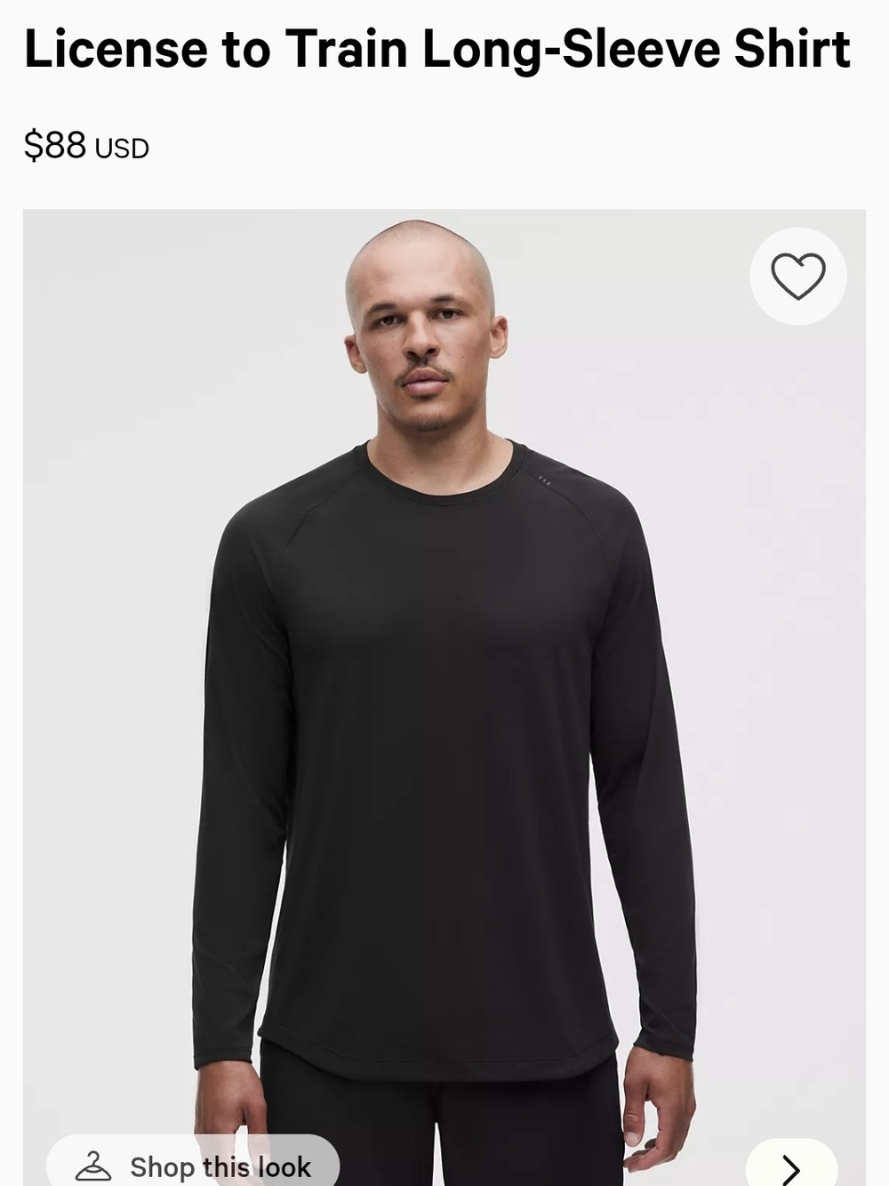 Lululemon License to Train Long-Sleeve Shirt - Black